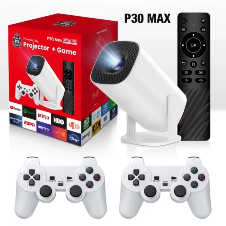 P30 Max Android 4K Projector with Game Console – 36,000+ Games, WiFi 6 & Bluetooth 5.4

Short Description:
Experience home entertainment like never before! The P30 Max Android Projector comes with 4K support, Android 11, Bluetooth 5.4, and a preloaded gam