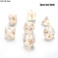 1Set Iridescent Glitter Polyhedral Dice Set for Tabletop Games DND D4 D6 D8 D10 D% D12 D20 For Board Game. 