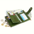 Vintage women's and men's wallet, short 30% off wallet card bag, simple thin anti-theft brush (RFID). 