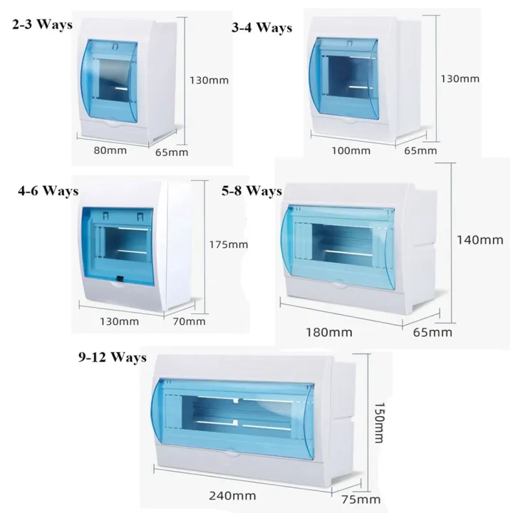 2-3/3-4/4-6/5-8/9-12 Ways Circuit Breaker Distribution Protection Box ...