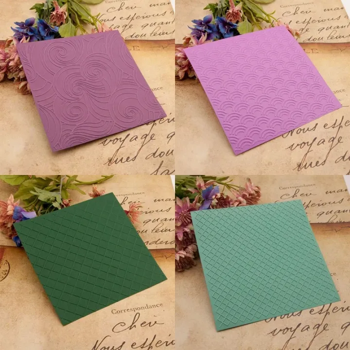 Plastic Embossing Folders with Textured Basic Pattern for Card Making ...
