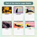 1pc 2026 Wall Calendar,Hand-Drawn Cute Cat Series,12 Beautiful Designs,Perfect Gift for Cat Lovers,Birthday,Christmas & New Year. 