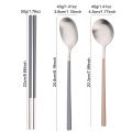 2/8Pcs Silver Dinnerware Set Western Stainless Steel Cutlery Dinner Spoon Sushi Chopsticks Flatware Party Kitchen Tableware.