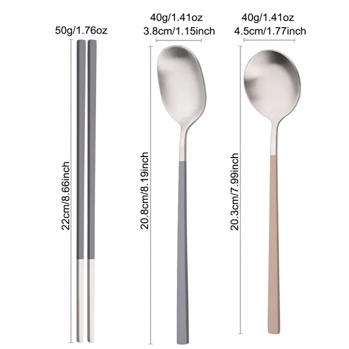 2/8Pcs%20Matte%20Dinnerware%20Set%20Dinner%20Spoon%20Sushi%20Chopsticks%20Flatware%20Western%20Stainless%20Steel%20Cutlery%20Party%20Kitchen%20Tableware%20-%20Image%203