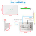 6th Generation Tuya Smart Life US Curtain Switch for Awnings Greenhouses Tubular Motors Backlight  Assistant Alexa. 