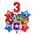 1Set Marvel Avengers Alliance Spider Man Hulk Aluminum Foil Balloon Children's Birthday Party Decoration Iron Man Hero Ball Gift. 