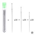 30pcs 3 Sizes Large Eye Sewing Needles Cross Stitch Knitting Needle Handmade Leather Embroidery Thread Needle Sewing Accessory. 