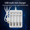 1PC AAA And AA Rechargeable Battery Station High-Speed USB 3/4 Slot Fast Rechargeable Battery Charger Short Circuit Protection. 