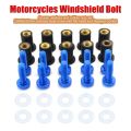 10pcs Windshield Screw Nut Sets Windscreen Bolt Kit for Yamaha YZF R1 R6 FZS 1000 YZF-R1 YZF R6 R3 R1 R7 YZFR6 YZFR3 YZFR1 YZFR7. 