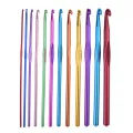 Crochet Hooks Set Blunt Knitting Needles Ergonomic Handle Colorful Crochet Hooks Kit 11 Sizes for Mom Grandma Gifts. 