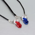 Dmc Devil May Cry 5 Dante Pendant Necklace Red Blue Gem Cosplay Necklaces Long Rope Chain Vintage Gifts for Men. 