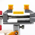 Mini Electric Small Table Bench Vise 360 ° Rotating Table Screw Vice Adjustable Clamping Suction Cup Fixed Frame. 