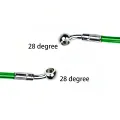 Green 400mm-2200mm Brake Hose Hydraulic DOT Line Cable 10mm 28°-28° Banjo for Suzuki Kawasaki Yamaha Pipe Line Braided oil hose. 
