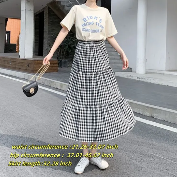 Casual%20Vintage%20Women%20Skirt%20Matching%20Chic%20Lady's%20White%20Skirt%20Sweet%20Girl's%20Cake%20Skirt%20Elastic%20Waist%20A-Line%20Mid%20Length%20Flare%20Skirt%20-%20Image%203