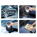Electric car polishing tool for waxing cleaning and paint care ideal for vehicle beauty treatment work. 