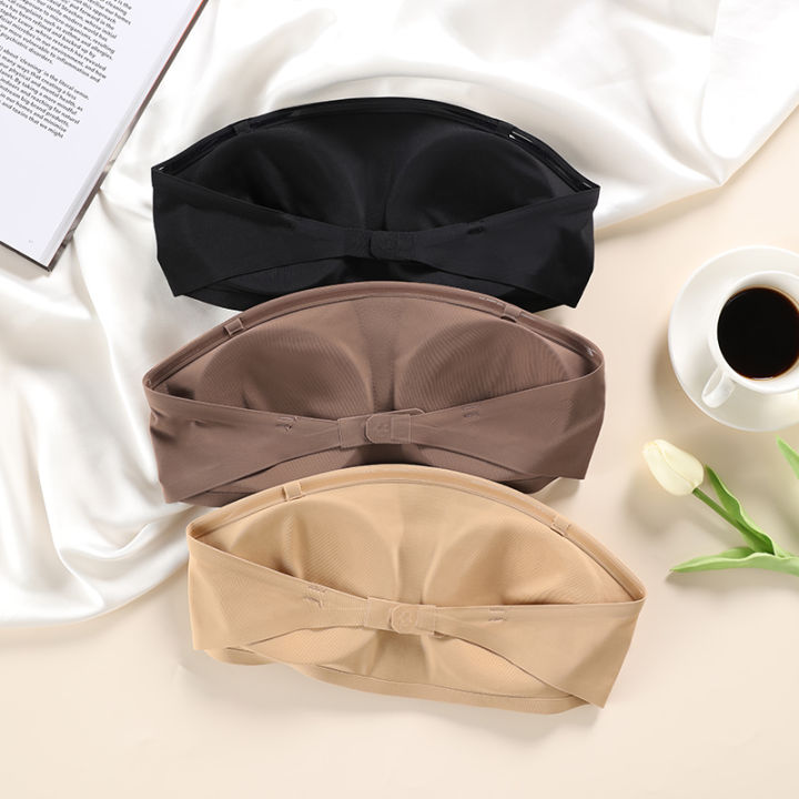 1Pc/3Pcs/Pack%20New%20Design%20Removable%20Padded%20Soft%20Ice%20Silk%20Traceless%20Women%20Wire%20Free%20Seamless%20Bra%20For%20Women%20Strapless%20Bra%20-%20Image%206