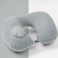 (1pc)Inflatable Pillow Travel TPU Pressed U-shaped Pillow Outdoor Travel Portable Neck Protection Pillow. 