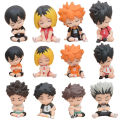 4 Pcs/Lot Sleeping Haikyuu Mini Figure 3 Style 5.5cm Hinata Shoyo Tobio Kageyama Anime Model Ornaments. 