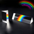 Crystal Glass Triangular Prism for Kids Rainbow Color Light Physics Experiment Photographic Prisme Educational Toy. 