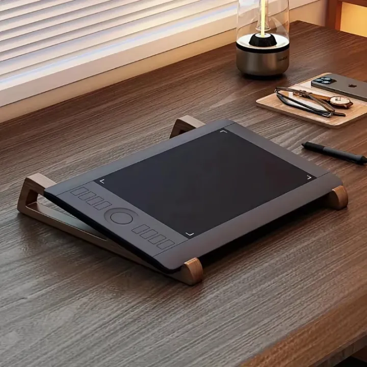 Protable Computer Portable Foldable Wooden Laptop Stand-Ergonomic 12° Adjustable Angle ...