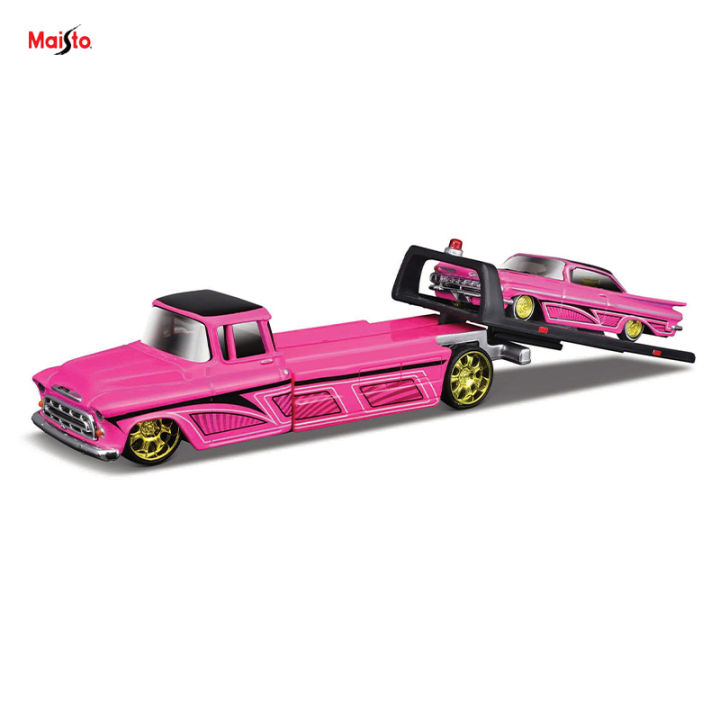 Maisto%201:64%20FLATBED/1988%20BMW%20M3%20E30%201965%20FORD%20MUSTANG%20elite%20transport%20Die-casting%20car%20model%20collection%20gift%20toy%20-%20Image%204