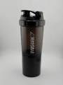 Gymshark Spider Gym Shaker Bottle, Shakers for Protein Shake with 2 Storage Compartment (High Density Polyethylene, Pack of 1, Black). 
