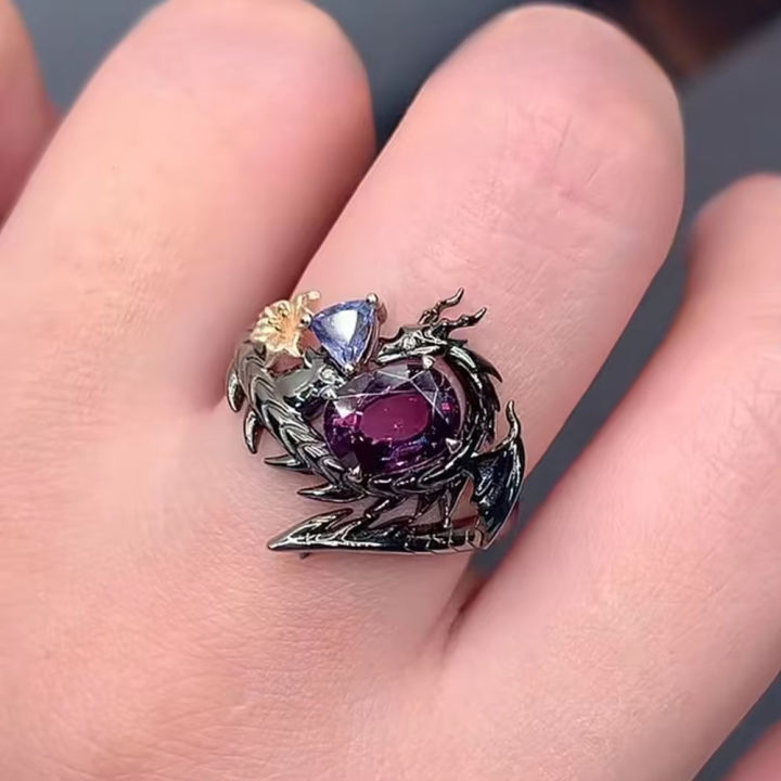 Game%20Love%20and%20Deepspace%20Sylus%20Cosplay%20Ring%20Adjustable%20Alloy%20Finger%20Rings%20Flower%20Decoration%20-%20Image%205