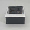Multimedia Tabletop pop up socket with built in power plug socket, usb port and network port. 
