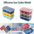 Ijsblokjes Mini Ice Cube Trays Easy Release Silicone Bottom Stackable Small Ice Cube Molds with Airtight Lid for Drink Freezer. 