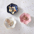 Lotus Leaf Shape Jewelry Tray Ceramic Organizer Necklace Earrings Bracelet Display Packaging Dipping Dish Home Decor Kitchen. 