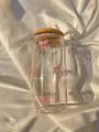 Pink Bow Glass Tumbler | borosilicate glass bottle | double wall glass mug | hydrasip tumbler - Customizable. 