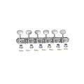 6 inline Vintage Guitar Tuners Tuning Pegs Keys Machine Heads Set for Electric Guitar Chrome. 