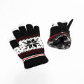 Fashion Snowflake Winter Knitted Gloves Unisex Adult Warm Touch Screen Glove for Men & Women. 