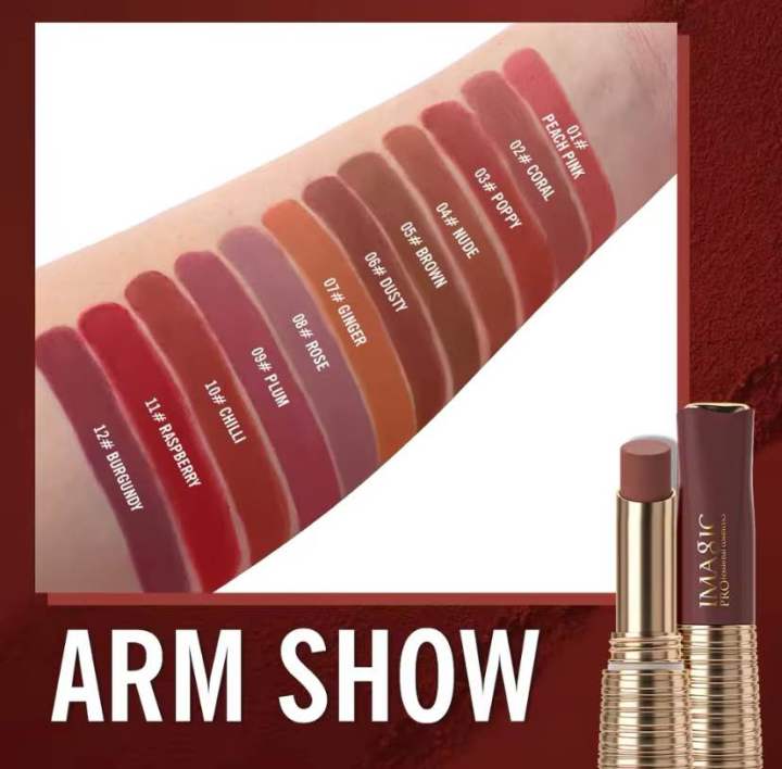 IMAGIC%20Lipstick%20Matte%20No-stick%20Lipstick%20Long%20Lasting%20%20Waterproof%20Lip%20Stick%20Smudge-free%20Classic%20Highly%20Pigmented%20Lip%20Tint%20Makeup%20(BULLET%20)%20-%20Image%204