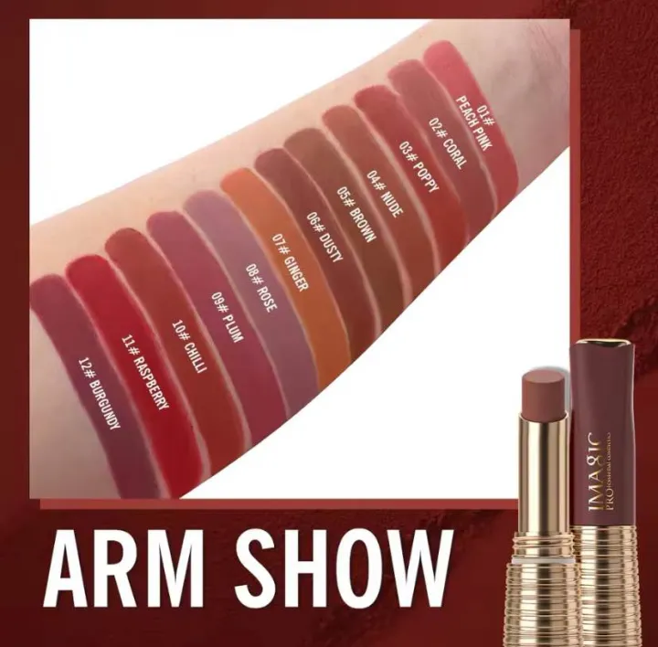 IMAGIC%20Lipstick%20Matte%20No-stick%20Lipstick%20Long%20Lasting%20%20Waterproof%20Lip%20Stick%20Smudge-free%20Classic%20Highly%20Pigmented%20Lip%20Tint%20Makeup%20-%20Image%204