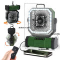 Radiator Fan 20000mAh Battery Camping Fan 4 LED Lantern 8 Speeds Desk Fan Portable Outdoor Fan for Tent Power Outages Jobsite. 