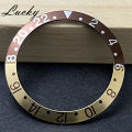 Sloping 38mm*30.6mm Retro Aluminum Bezel GMT and Diving watch Insert Fit 40mm Watch Replace Watch Face Watch Bezel Inserts. 
