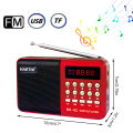 L-62 Mini Radio 4.5W Single Band Plug-in FM Radio MP3 Music Player for the Elderly.