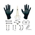 1 Set Disposable Professional Body Piercing Tool Kit Piercing Needle Clamp Tools Ear Tragus Nose Eyebrow Navel Piercings 316. 