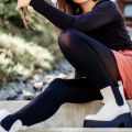 Black Opaque Women's Everyday Tights, Comfortable and Non-See-Through. 