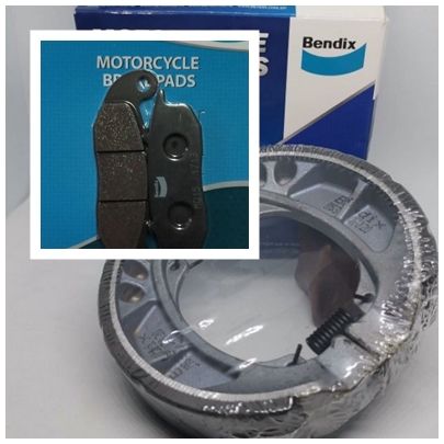 Full set of brake pads, front disc drum, front disc + Bendix drum 125/100s/100k