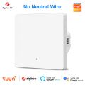 Manhot Smart EU Zigbee Button Switch No Capacitor Wire Required 1/2/3Gang Wall Light Switch Work With Tuya Alexa  Home. 