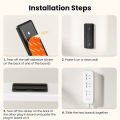 Toocki Self-Adhesive Power Socket Strip Fixator Wall Mounted Self Adhesive Punch Free Row Plug Holder for Kitchen Home Office. 