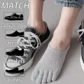 New Man Slipper Toe Socks Mesh Hollow No Show Ankle Short Socks Sports Sweat-Absorbing Cotton Breathable Five Finger Boat Sock. 