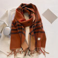 New Autumn Winter Fashion Cashmere Plaid Design Scarf Men Women Warm Thickening Shawl Neckerchief Scarves Bufanda Tassel 2024. 