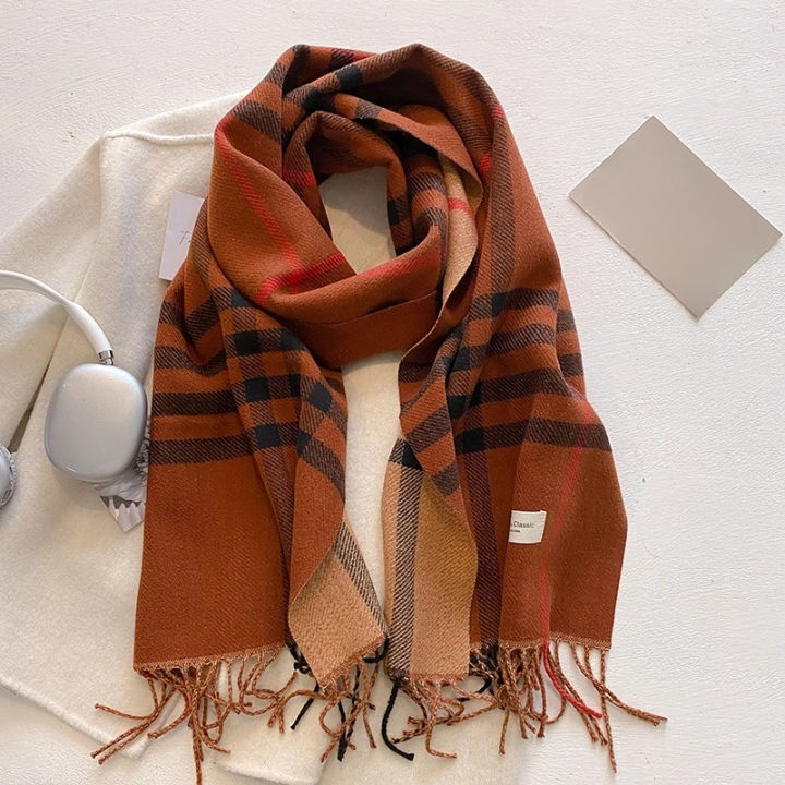 New%20Autumn%20Winter%20Fashion%20Cashmere%20Plaid%20Design%20Scarf%20Men%20Women%20Warm%20Thickening%20Shawl%20Neckerchief%20Scarves%20Bufanda%20Tassel%202024%20-%20Image%204