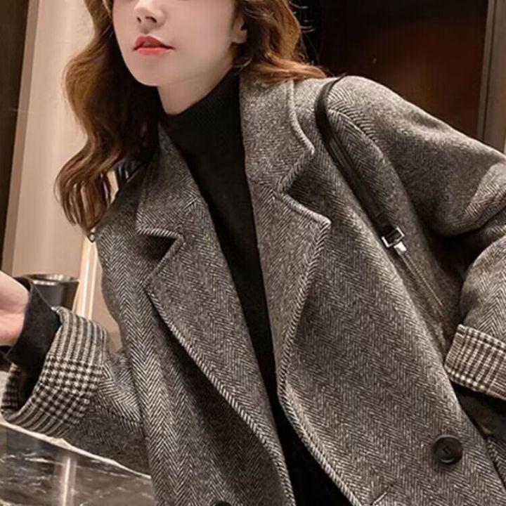 Women's Fashion Casual Polo Collar Soft Woolen Coats main image 0