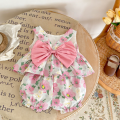 Baby Girl Set Summer Full Print Flower Top Shorts Children's Clothing Cute Beach Baby Set.