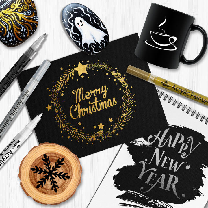 8%20Pack%20in%204%20Colors%20(Black/White/Gold/Silver)%20Acrylic%20Paint%20%20Markers,%20Extra%20Fine%20for%20Ceramic,%20Wood,%20Metal,%20Paper,%20Drawing,%20DIY%20-%20Image%204