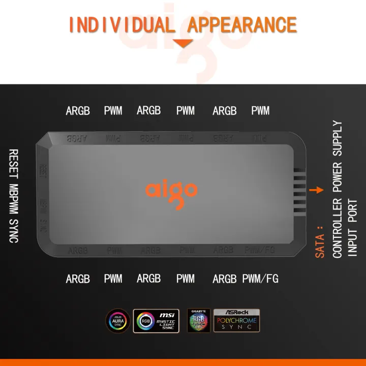 Aigo%20APC1%204Pin%20PWM%206%20ARGB%20Ports%203Pin%205v%20Speed%20Controller%20Universal%20Computer%20Regulator%20PC%20Case%20Cooling%20Fan%20Hub%20remote%20control%20-%20Image%204